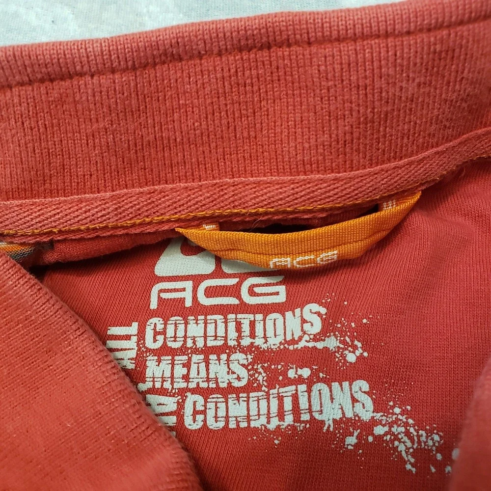 Nike ACG Polo Shirt Mens 2XL Red Short Sleeve‎ Striped Outdoors